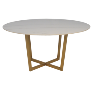 Rose Gold Table Marble White Top